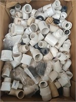 Large box of PVC fittings new 1/2 to one in a