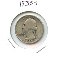 1935-S Washington Silver Quarter