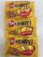 3 Bags Oh Henry! Mini Bars 30/Bag