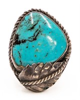 Navajo Sterling Turquoise Ring Sz. 6