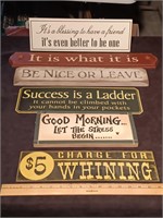 Selection Of Wooden / Metal Signs.