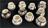 (10) Signed Ute Mountain Native American Pottery