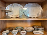 Assorted porcelain platters (some flaws)