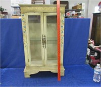 small tabletop curio cabinet - 31in tall (painted)