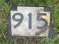 915 road sign