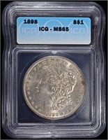 1898 MORGAN DOLLAR ICG MS65