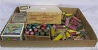 Vintage shotgun shells, empty collectible boxes,