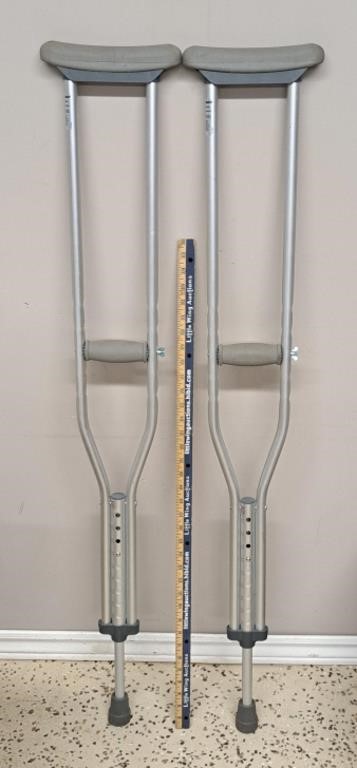 Pair of Adjustable Crutches