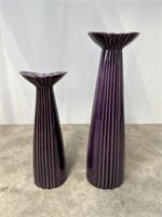 Red Wing purple pottery colored vases