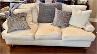 Matching White Linen Sofa