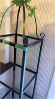 Metal Shelf with Glass Inserts 13x13x64