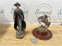 U.S Liberty Head Nickels display & cowboy figurine