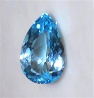 23ct Faceted Blue Topaz Loose Stone.