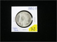 1885-O Morgan dollar, gem BU