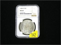 1884-O Morgan dollar, NGC slab certified MS-64