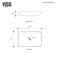 VIGO Russet 18.125 inch L x 13 inch W Over the Cou