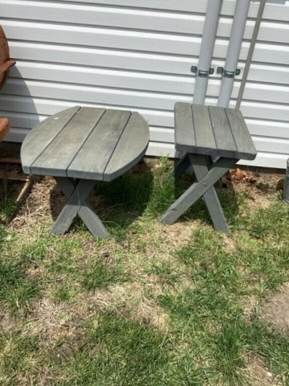 Wooden lawn tables