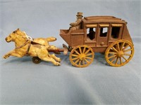 Cast Iron Horse And Buggy Set