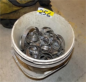BOX OF  USED HOSE CLAMPS