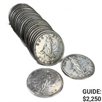 1907 US Philippines Silver Peso Roll (25 Coins)