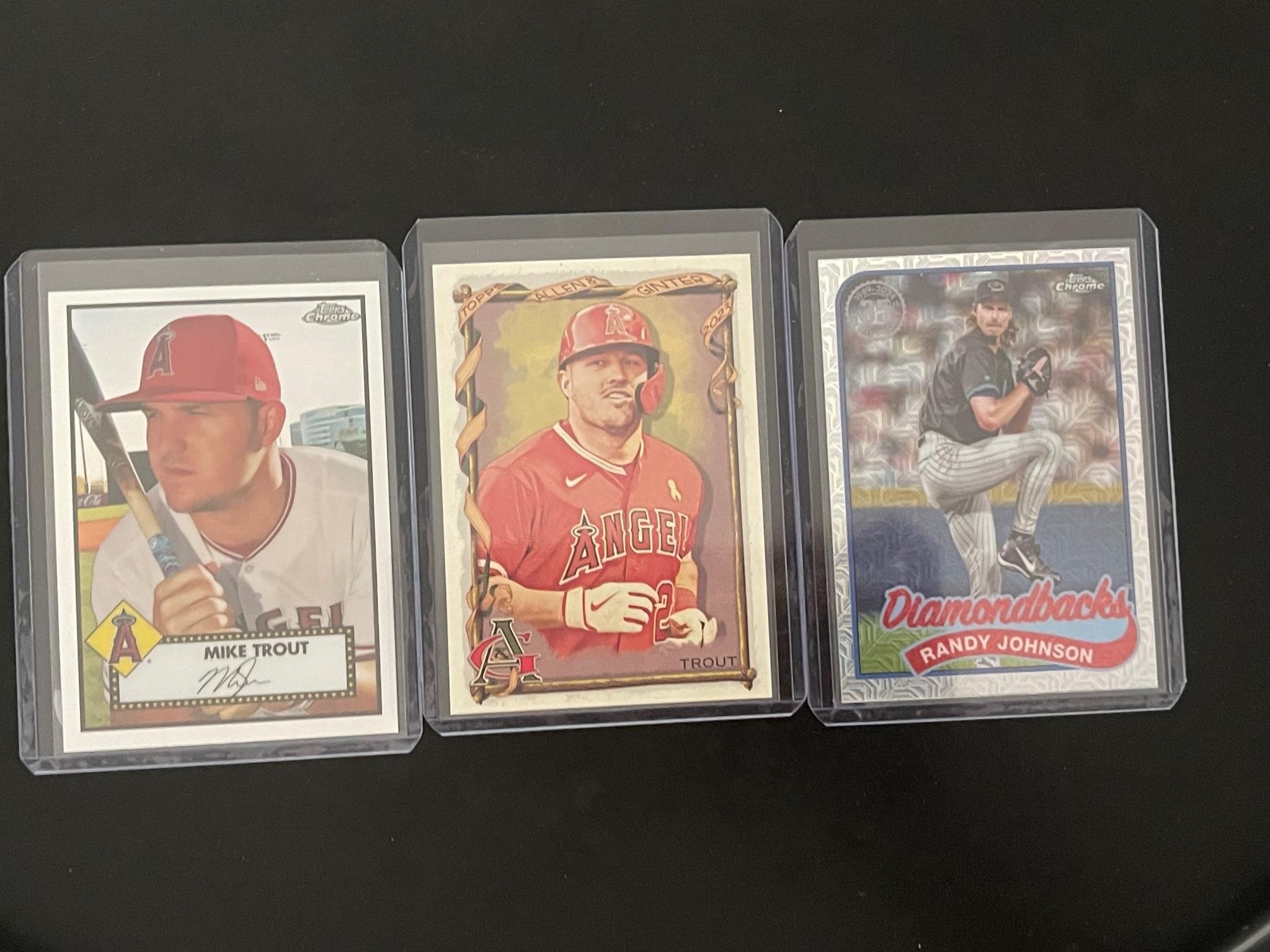 Mike Trout Randy Johnson Baseball Cards Topps