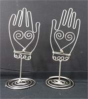 2 Metal Wire Glove Display Stands