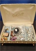 Vintage Jewelry Box Loaded with Jewelry