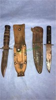 Two vintage knives with Sheaths,  when is