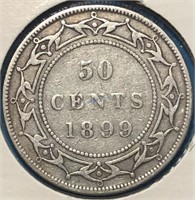1899 50 Cents Silver Newfoundland
