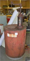 Very Large Chevron Kerosene Container w/Pump 39"