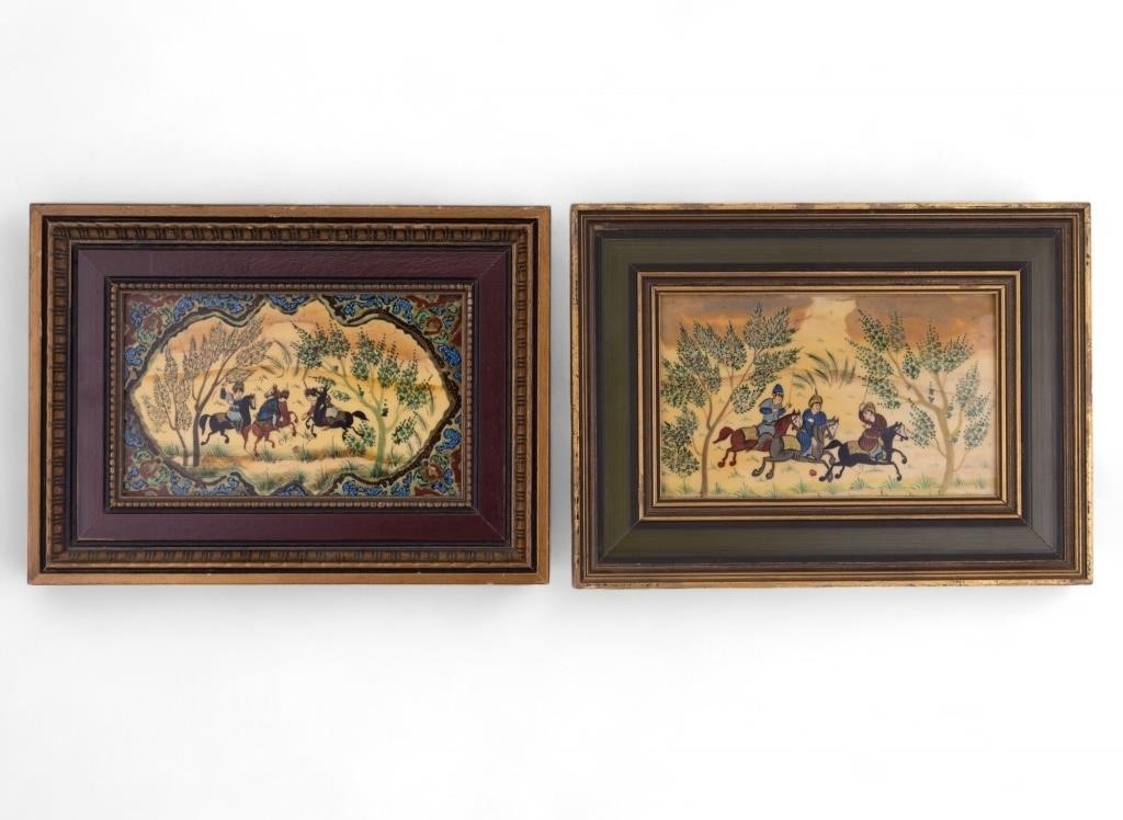 Small Persian Horse Rider Paintings (2)