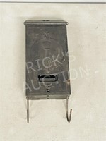 vintage metal mail box - 11.5" long