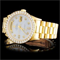 18K YG Rolex Diamond Watch - Presidential