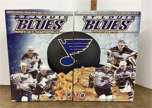 2 St. Louis Blues Frosted Flakes boxes --full