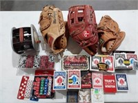 Softball Mitts, Variety of Playing cards, Card
