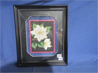 framed and matted trillium .