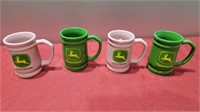 Set of 4 john deere mugs