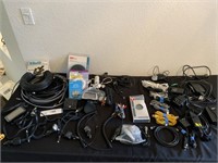 Huge Assortment Of Computer & TV Cables & Chargers