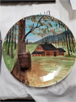 Maple sugar camp plate