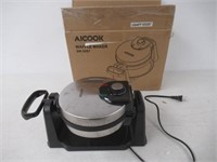 "Used" AICOOK Rotating Belgian Waffle Maker,