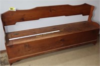 wooden storage bench