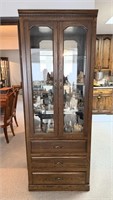 Display Cabinet with Three Drawers