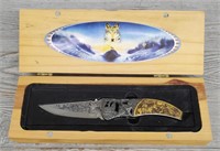 Elk Ridge Knife w/ Wooden Display Case