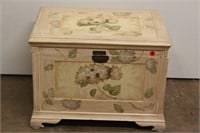 Painted Blanket Box with Blankets
