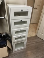 1 Glass Door 4 drawer Standing Storage Cabinet
