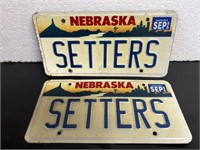 Nebraska license plates. Personalized.