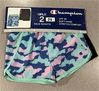 Champion 4 Girl's 2pk Shorts