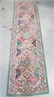 HAND KNOTTED WOOL RUG & RUNNER