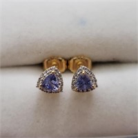 $240 Silver Tanzanite(2ct) Earrings