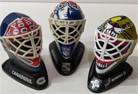 3 NHL Hockey Helmets